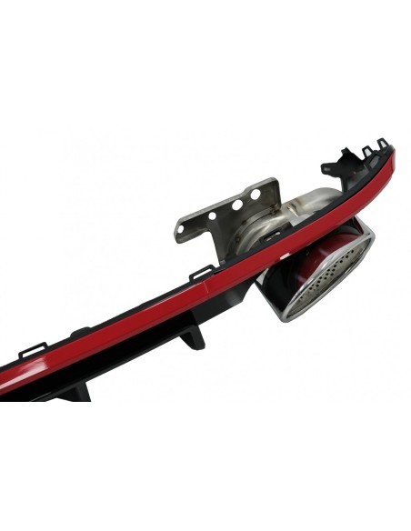 Paraurti posteriore Valance diffusore rosso RS6 Design per A6 C8 Avant Sedan.