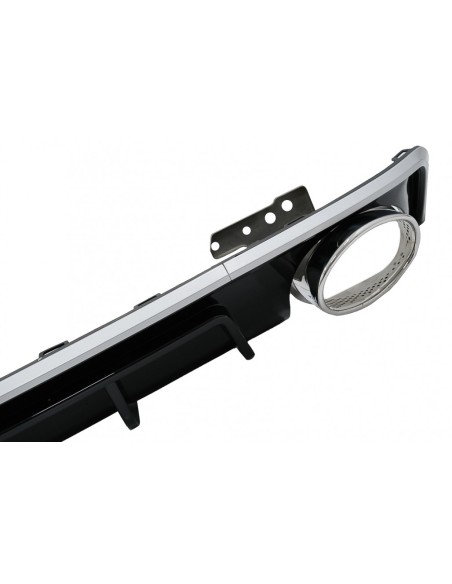 Paraurti posteriore Valance diffusore Argento per A6 C8 Avant Sedan RS6 Design.