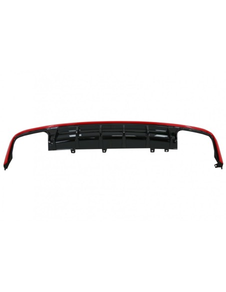 Paraurti posteriore Valance diffusore Rosso S6 Design per A6 C8 Avant Sedan.