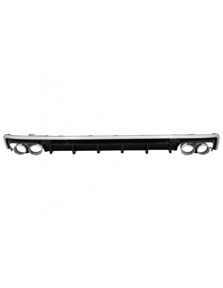 Paraurti posteriore Valance diffusore Argento S6 Design per A6 C8 Avant Sedan.