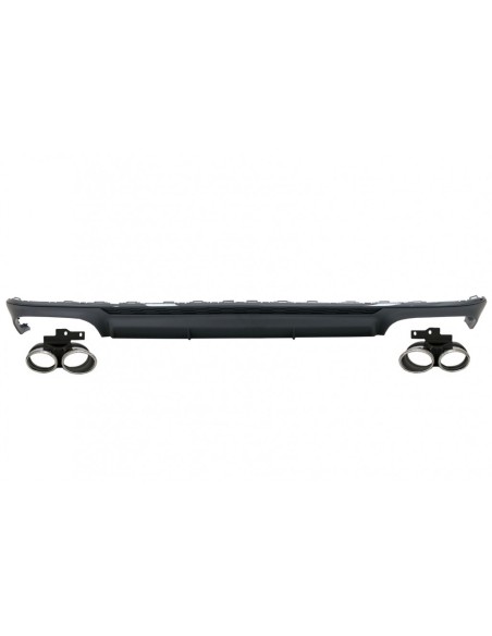 Paraurti posteriore Valance diffusore nero opaco S6 Design per A6 C8 Avant Sedan.