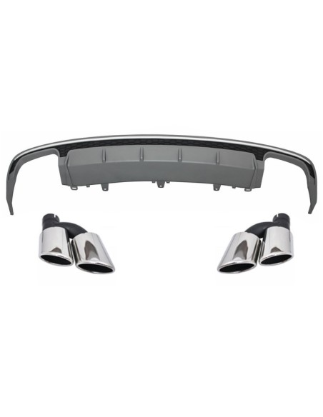 Paraurti posteriore Valance diffusore S6 Design per A6 4G Facelift Berlina Limousine.