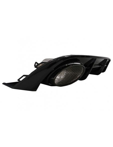 Paraurti posteriore Valance diffusore RS6 Design nero per A6 4G Facelift (15-18).