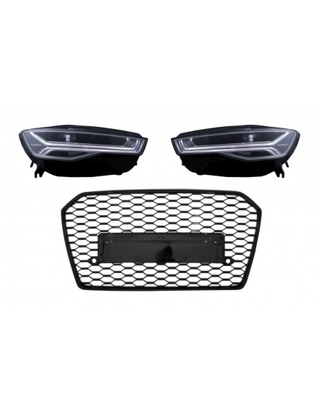 Griglia anteriore con luci dinamiche sequenziali di giro dei fari LED per la progettazione della matrice di Audi A6.