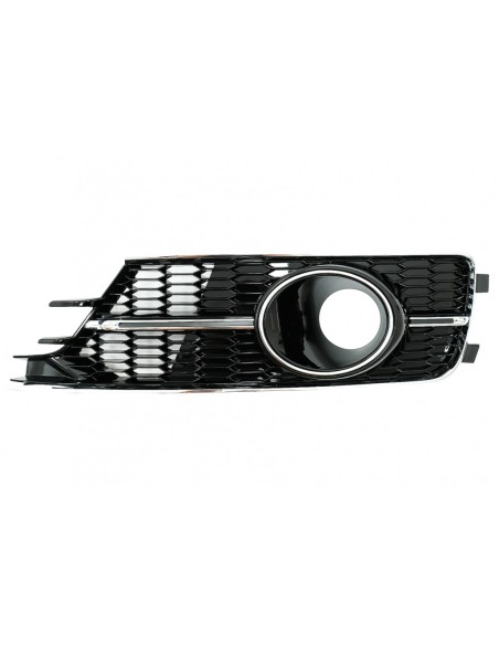 Paraurti inferiore griglia copre griglie laterali per AUDI A6 C7 4G Facelift (15-18) Piano Black & Chrome.
