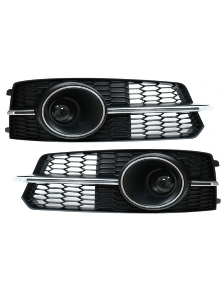 Paraurti inferiore griglia ACC copre griglie laterali per Audi A6 C7 4G S Line Facelift (15-18) Chrome Edition.