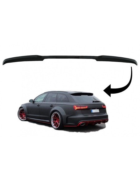 Spoiler sul tetto per Audi A6 Avant Facelift 4G C7 (15-18) Piano Nero.