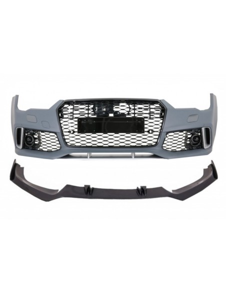 Carbonio reale del labbro del paraurti anteriore w/Add-On dello spoiler per la progettazione di Audi A7 4G Facelift (15-18) RS7