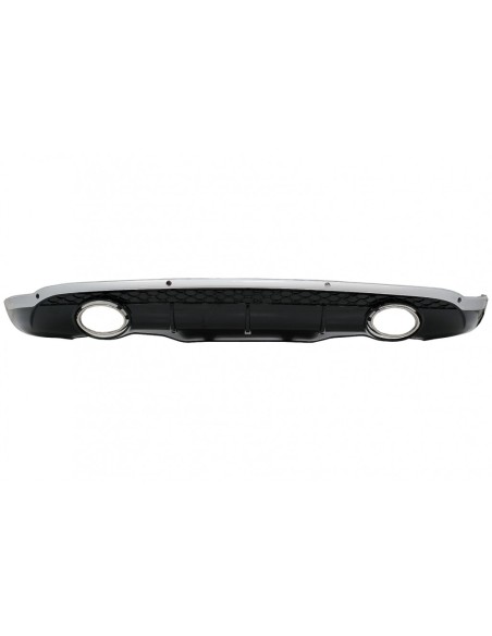 Paraurti posteriore Diffusore per AUDI Q5 8R (11.08-16) Piano Nero Cromato Inserion S-Line Design