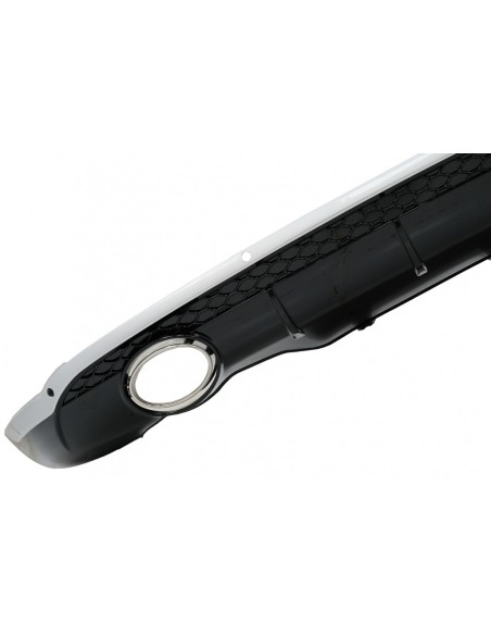 Paraurti posteriore Diffusore per AUDI Q5 8R (11.08-16) Piano Nero Cromato Inserion S-Line Design