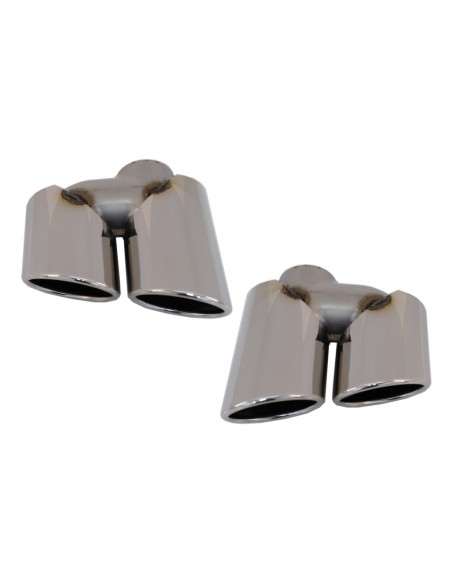 Scarico Terminali di scarico per Audi Q5 8R (11.08-16) SQ5 Design Chrome