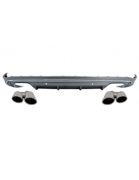 Paraurti posteriore Valance diffusore w/ scarico per Audi Q5 8R (09-16) Platinum Grey Chrome