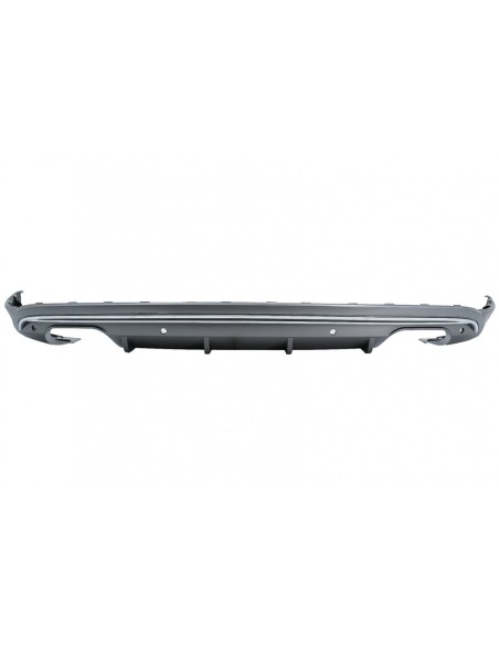 Paraurti posteriore Valance diffusore w/ scarico per Audi Q5 8R (09-16) Platinum Grey Chrome