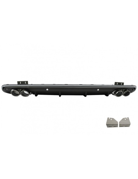 Paraurti posteriore Spoiler Valance diffusore doppia uscita per Audi Q5 8R Facelift (13-16) S-Line