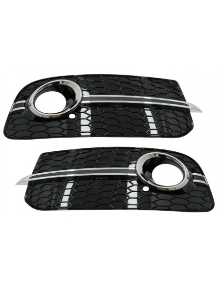 Fendinebbia copre le griglie laterali per Audi Q5 SUV 8R Facelift (12-16) RS Design Black & Chrome