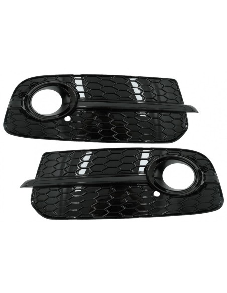 Fendinebbia copre le griglie laterali per Audi Q5 SUV 8R Facelift (12-16) Full Black RS Design