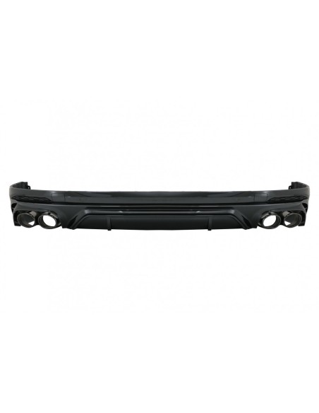 Paraurti posteriore Spoiler Valance diffusore doppia uscita per Audi Q5 SUV FY S-Line (18-) punte nere