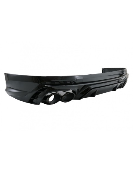 Paraurti posteriore Spoiler Valance diffusore doppia uscita per Audi Q5 SUV FY S-Line (18-) punte nere