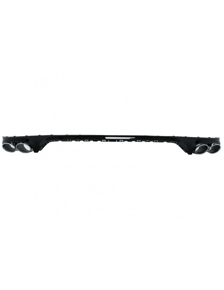 Paraurti Post. Spoiler Valance Diffusore Doppia Uscita Audi Q8 S-Line (18-) Silver Tips