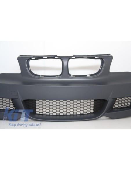 Paraurti anteriore per BMW 1 Serie E81 E82 E87 E88 (09-up) M-tech M-Technik Design e griglie centrali per reni M