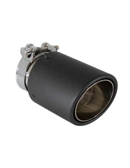 Universale scarico Muffler Tip fibra carbonio Matte Finish Inlet 6.8cm - 2.67inch