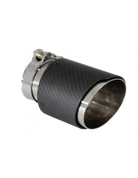 Universale scarico silenziatore punta fibra carbonio opaco finitura ingresso 6cm-2.36inch