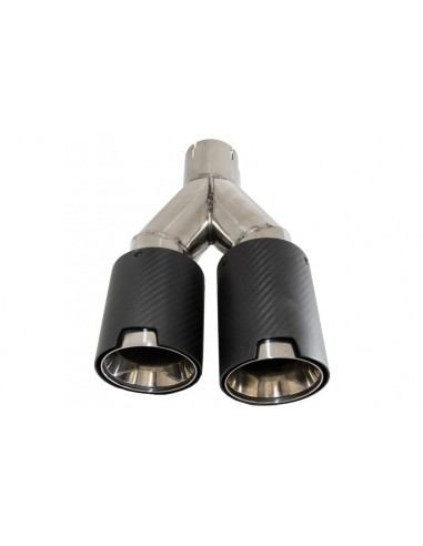 Universale Dual Twin scarico fibra carbonio Matte Finish ingresso 6cm-2.36inch