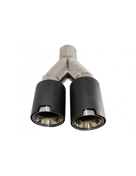 Universale scarico silenziatore punta fibra carbonio opaco finitura LH ingresso 6cm-2.36inch
