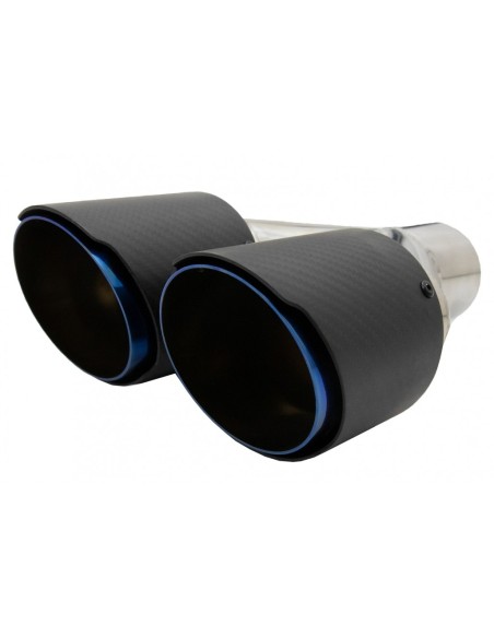 Universale scarico silenziatore punta opaca fibra di carbonio blu finitura Limited Edition Inlet 6.3cm