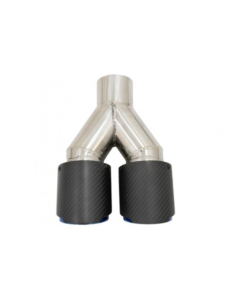 Universale scarico silenziatore punta opaca fibra di carbonio blu finitura Limited Edition Inlet 6.3cm
