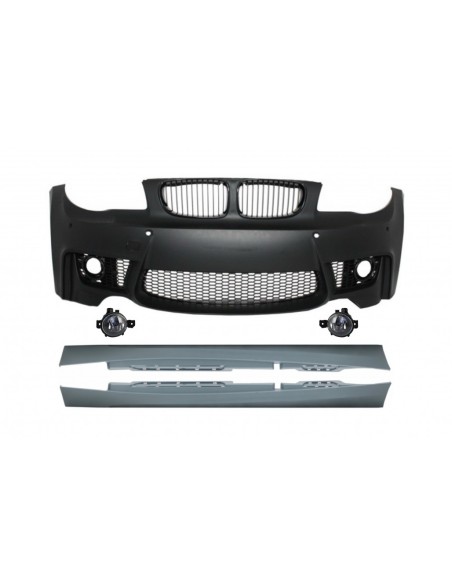 Paraurti anteriore w/ fendinebbia e gonne laterali per BMW 1 Serie E87 (04-12) 1M Design