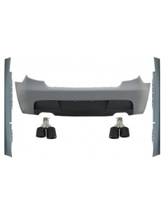 Paraurti posteriore w/ Dual Twin Marmitta Tiips Carbonio e Laterali Gonne per BMW Serie 1 E87 Hatchback (04-11)