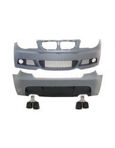 Silenziatore doppio dello scarico capovolge la fibra del carbonio opaca per il portellone di serie 1 E81 E87 di BMW (04-11)