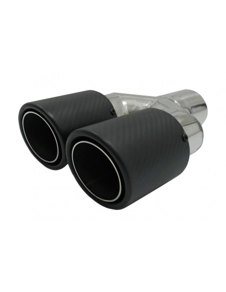 Scarico universale Muffler Tip opaco in fibra di carbonio ingresso 5,8 cm lato sinistro