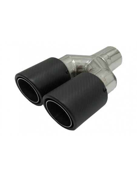Scarico universale Muffler Tip opaco in fibra di carbonio ingresso 5,8 cm lato sinistro