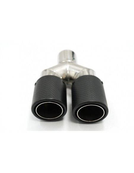 Scarico universale Muffler Tip opaco in fibra di carbonio ingresso 5,8 cm lato sinistro