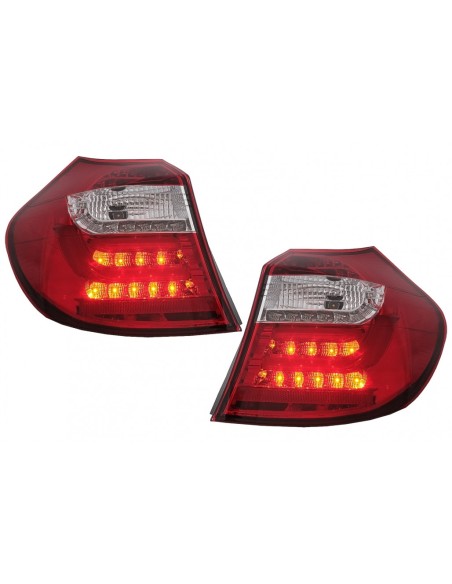 Fanali posteriori a LED per BMW 1 Serie E81 E87 (04-08.07) Rosso Chiaro