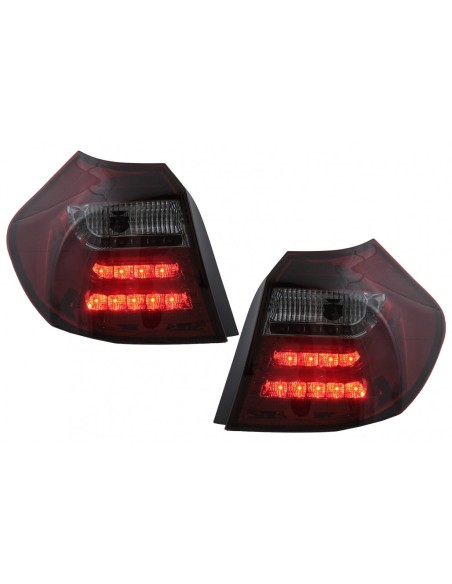 Fanali posteriori a LED per BMW 1 Serie E81 E87 (04-08.07) Fumo rosso
