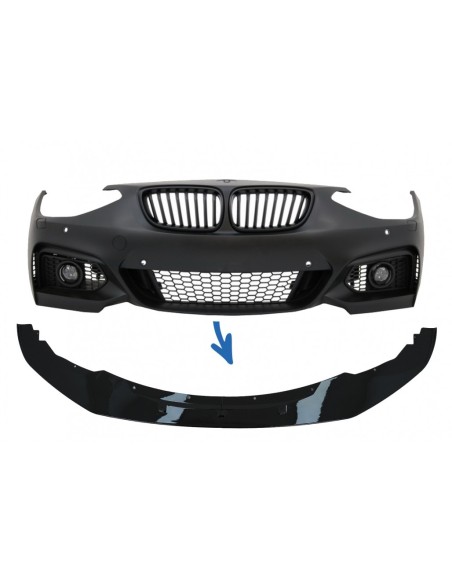 Spoiler labbro paraurti anteriore per BMW 1 Serie F F21 (11-14) 2 Serie F22 F23 (14-) M Sport