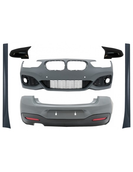 Paraurti posteriore Spoiler Valance Diffusore Doppia uscita per BMW 1 Serie F F21 LCI (15-19) Piano Nero