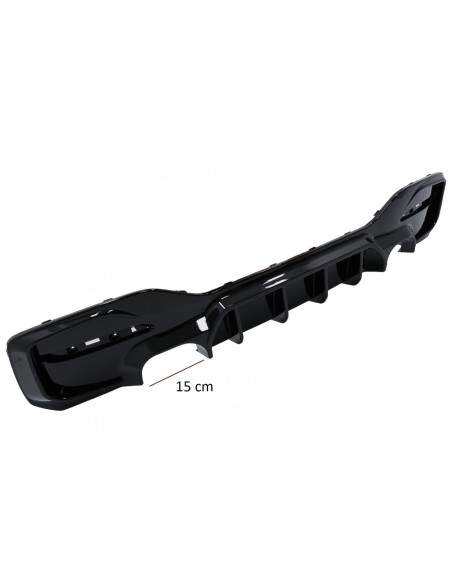 Spoiler labbro paraurti anteriore per BMW 1 Serie F F21 LCI (15-19) Hatchback M Sport Piano Nero