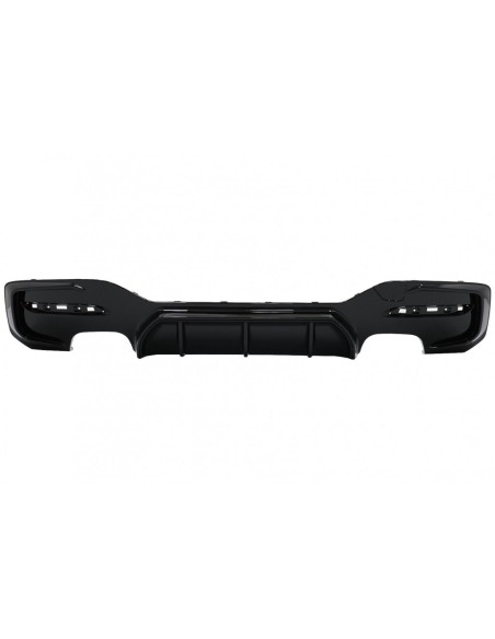 Paraurti posteriore Spoiler Valance Diffusore Doppia uscita singola per BMW 1 Serie F F21 LCI (15-19) Piano Nero