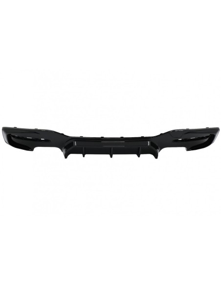 Paraurti posteriore Spoiler Valance Diffusore Doppia uscita singola per BMW 1 Serie F F21 LCI (15-19) Piano Nero
