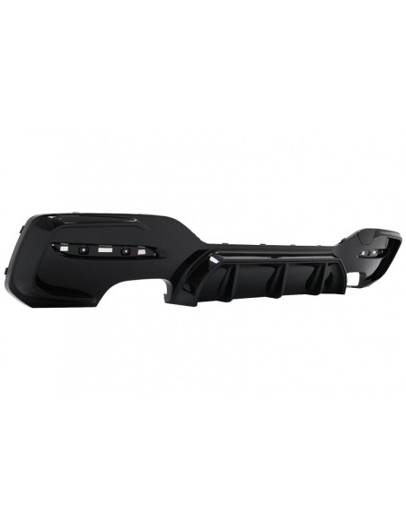 Paraurti posteriore Spoiler Valance Diffusore Doppia uscita singola per BMW 1 Serie F F21 LCI (15-19) Piano Nero