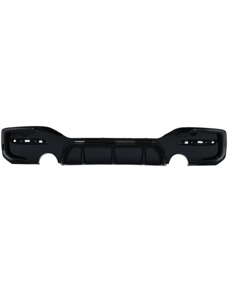 Paraurti posteriore Spoiler Valance diffusore sinistra doppia uscita per BMW 1 Serie F F21 LCI (15-19) Piano Nero