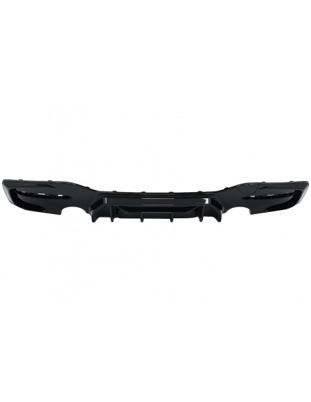 Paraurti posteriore Spoiler Valance Diffusore Doppia uscita singola per BMW 1 Serie F F21 LCI (15-19) Piano Black Competition
