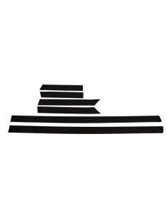 Modanature della porta strisce per BMW E36 3 serie Limousine Touring (1991-1998) Sport M3 Design 2
