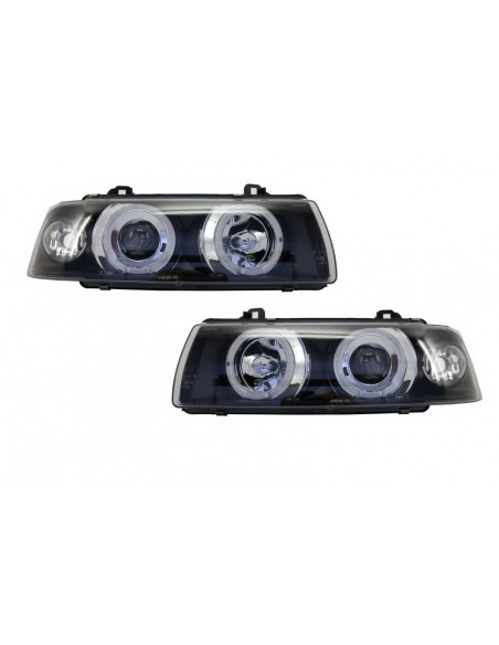Fari 2 LED Halo cerchi Angel Eyes per BMW 3 serie E36 1992-1998 Sedan-Touring