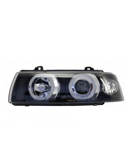 Fari 2 LED Halo cerchi Angel Eyes per BMW 3 serie E36 1992-1998 Sedan-Touring