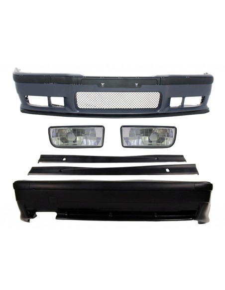 Corredo completo per BMW 3 serie E36 1992-1998 M3 Design w/ nebbia luci laterali cromate